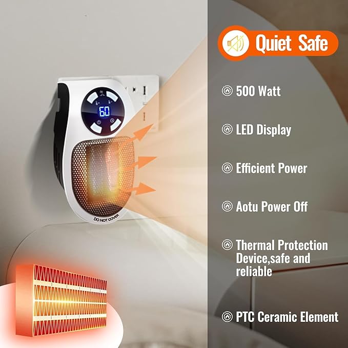 Wall Outlet Space Heater